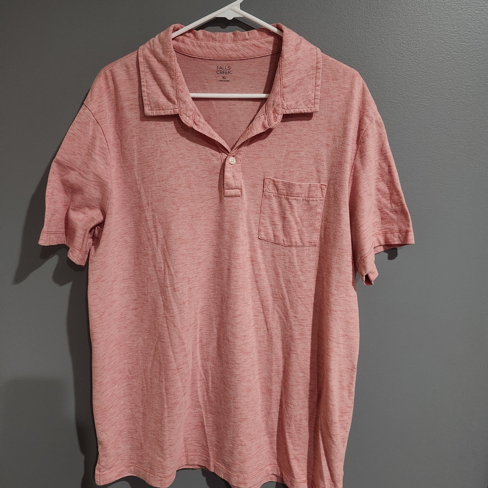Falls Creek Men's Coral Polo Shirt